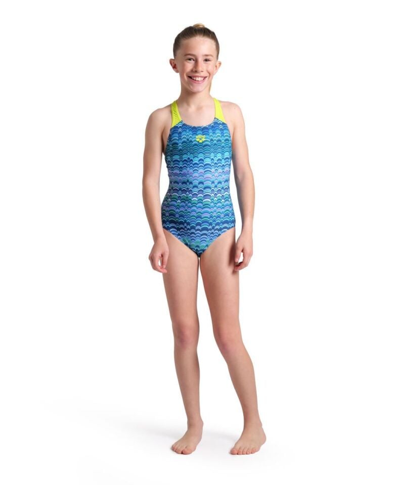 ARENA KIZ ÇOCUK YÜZÜCÜ MAYO GIRL'S ARENA ONDULATION SWIMSUIT SWIM PRO BACK 008168177