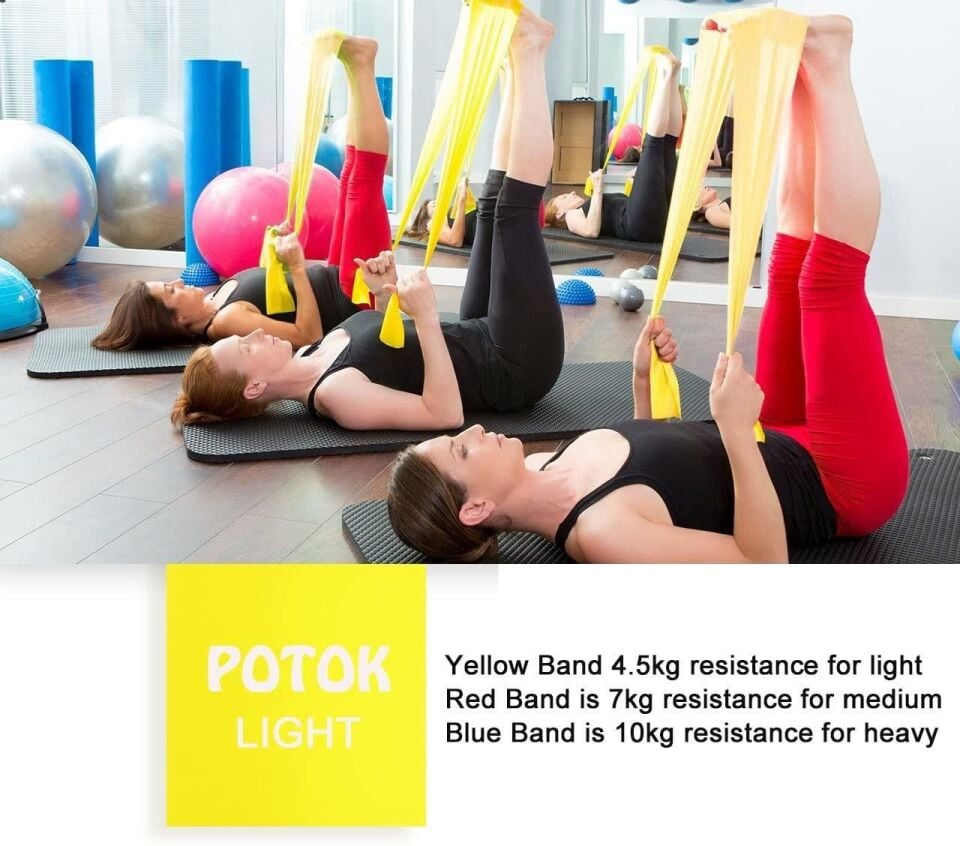 Evde Kal Spor Seti-3 - Antrenman Lastiği - Pilates Mat - Lastik