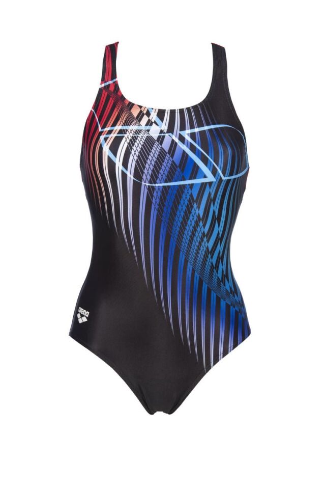 Arena Bayan Yüzücü Mayo 002872540 W Optical Waves Swim Pro Back