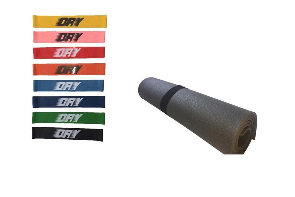 Mini Direnç Bandı 8 Adet  ve Yoga Matı SET