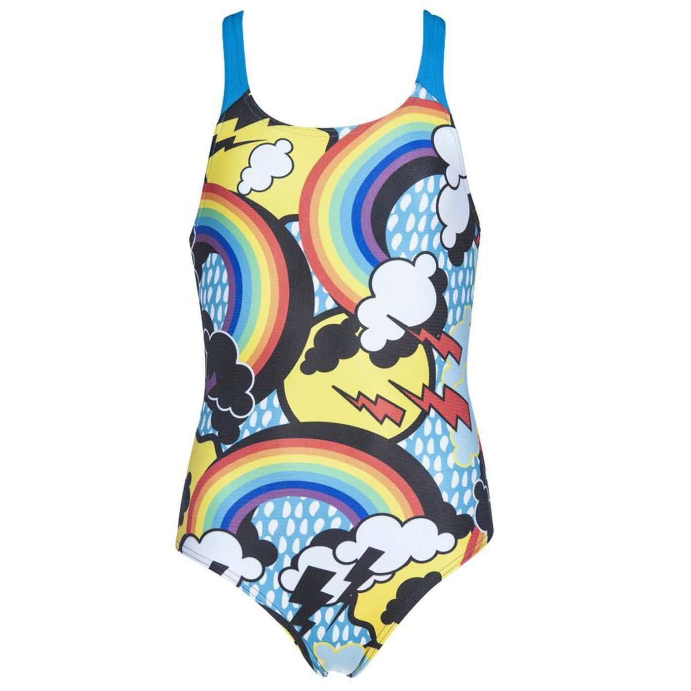 ARENA KIZ ÇOCUK G RAİNBOWS JR SWİM PRO BACK ONE PİECE L SİYAH YÜZÜCÜ MAYO 002926580