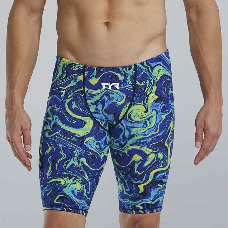 TYR ERKEK YARIŞ MAYOSU M THRESHER JAM HYP BLUE/GREEN TPHMN6AF487