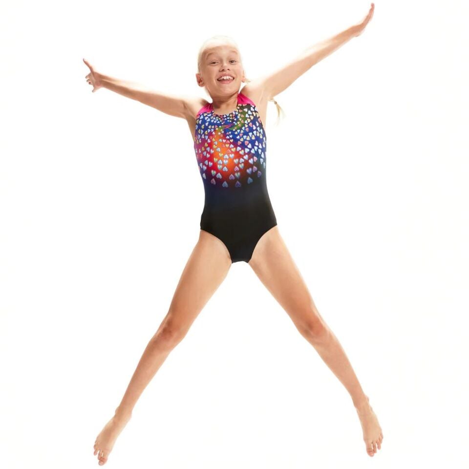 SPEEDO KIZ ÇOCUK YÜZÜCÜ MAYOSU DIGI PLMT SPBK JF BLACK/PINK 8-00262514738