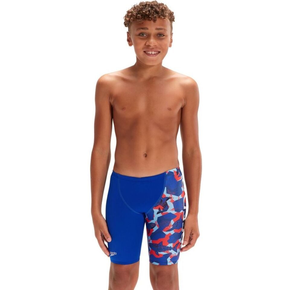 SPEEDO ERKEK ÇOCUK JAMMER YÜZÜCÜ MAYOSU PLMT VCUT DIGI JAM JM BLUE/RED 8-00318315140