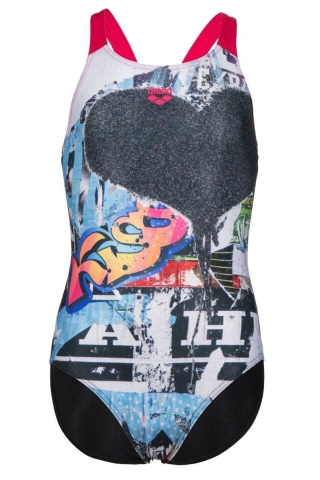 ARENA KIZ ÇOCUK YÜZÜCÜ MAYOSU GIRL'S SWIMSUIT V BACK PLACEMENT 005079590