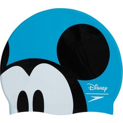 SPEEDO DİSNEY MİCKEY MOUSE BASKILI SİLİKON ÇOCUK YÜZÜCÜ BONESİ SLOGAN PRT CAP JU BLUE/BLACK 8-08386C898 YZM