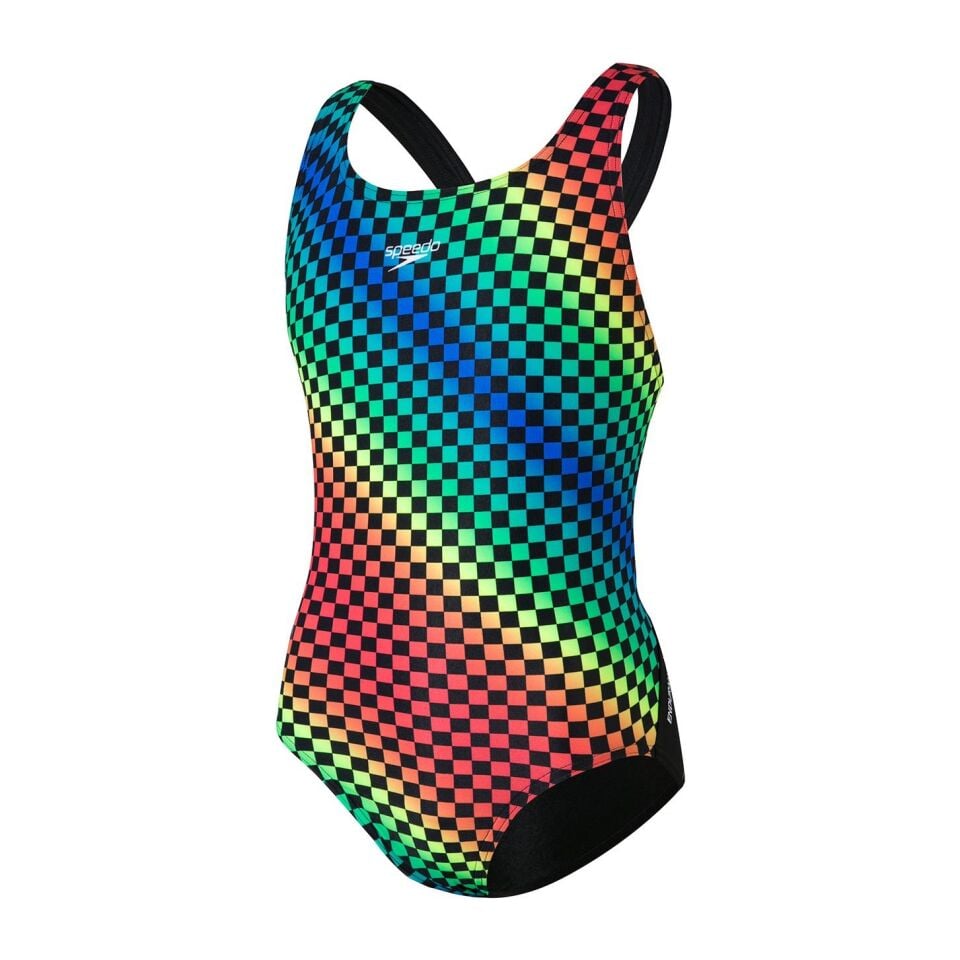 SPEEDO KIZ ÇOCUK ANTRENMAN MAYOSU ALV LEADERBACK JF BLK YELLOW 8-12377F372 YZM UK BEDEN