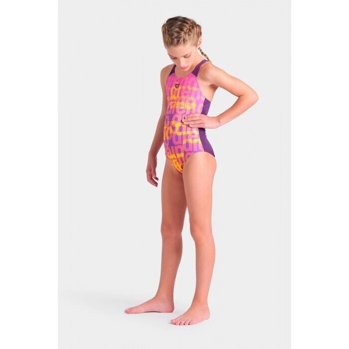 ARENA KIZ ÇOCUK YÜZÜCÜ MAYOSU GIRL'S ARENA MULTI COLOURS SWIMSUIT V BACK 009007909