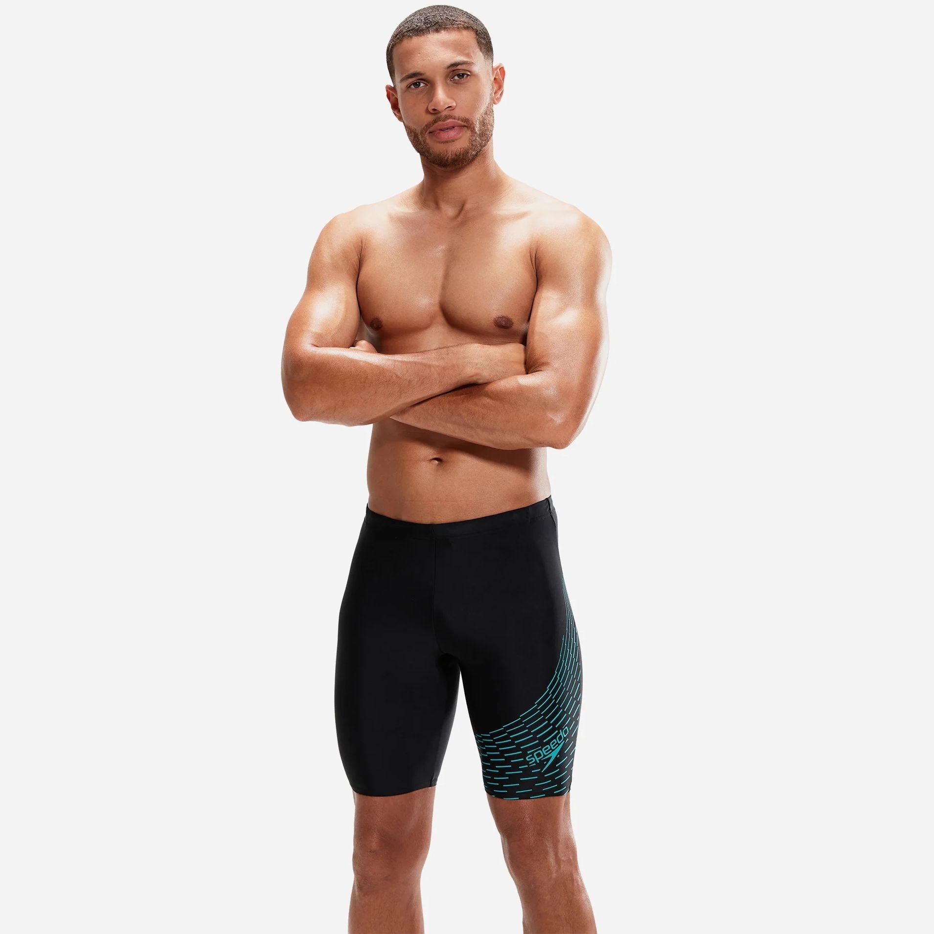 SPEEDO ERKEK JAMMER YÜZÜCÜ MAYOSU MEDLEY LOGO JAM AM BLACK/GREEN 8-1135506874