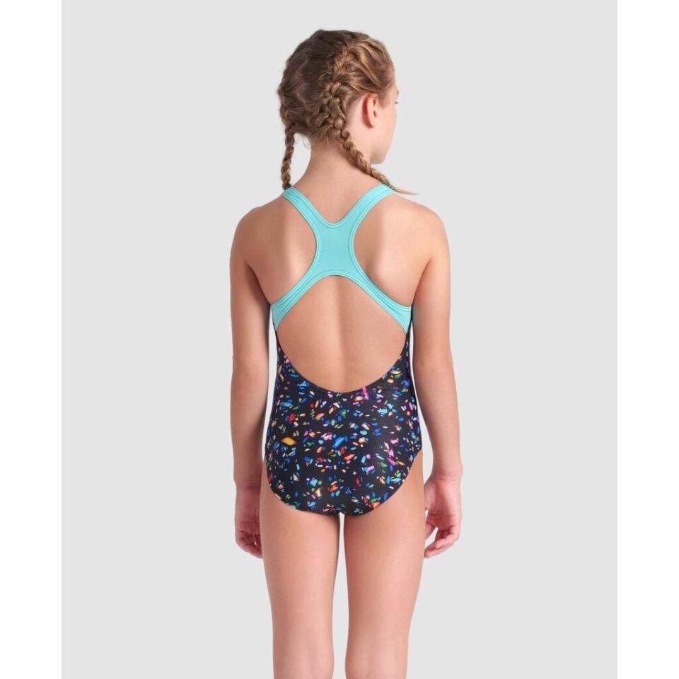 ARENA KIZ ÇOCUK YÜZÜCÜ MAYOSU GIRL'S ARENA CONFETTI SWIMSUIT SWIM PRO BACK 009089550