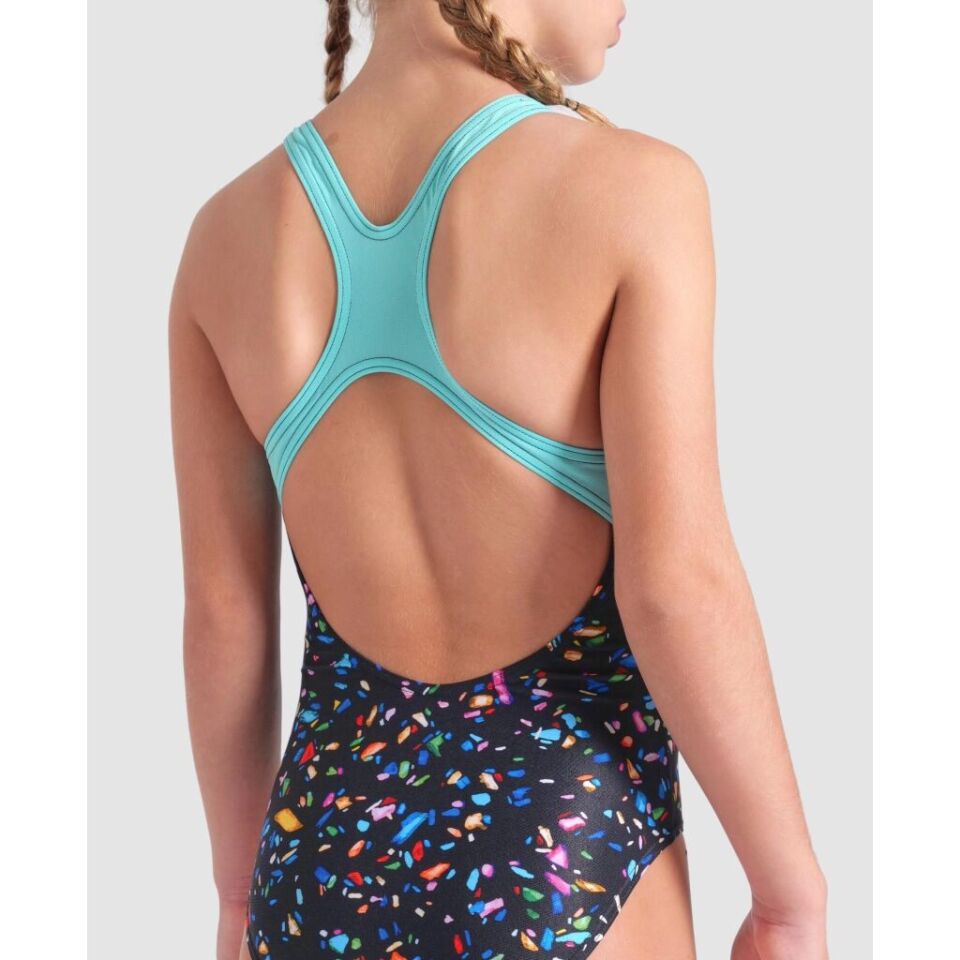 ARENA KIZ ÇOCUK YÜZÜCÜ MAYOSU GIRL'S ARENA CONFETTI SWIMSUIT SWIM PRO BACK 009089550