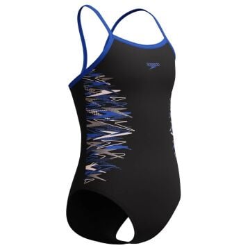 SPEEDO KIZ ÇOCUK YÜZÜCÜ MAYOSU PLMT TSRP MSCLBCK JF BLK BLU 8-003749002