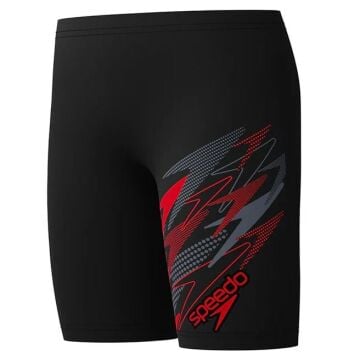 SPEEDO ERKEK ÇOCUK YÜZÜCÜ MAYOSU MEDLEY LOGO JAM JM BLK RED 8-12411002
