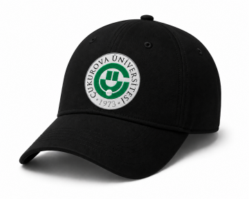 Çukurova Üniversitesi Logo Baskılı Spor Şapka Siyah