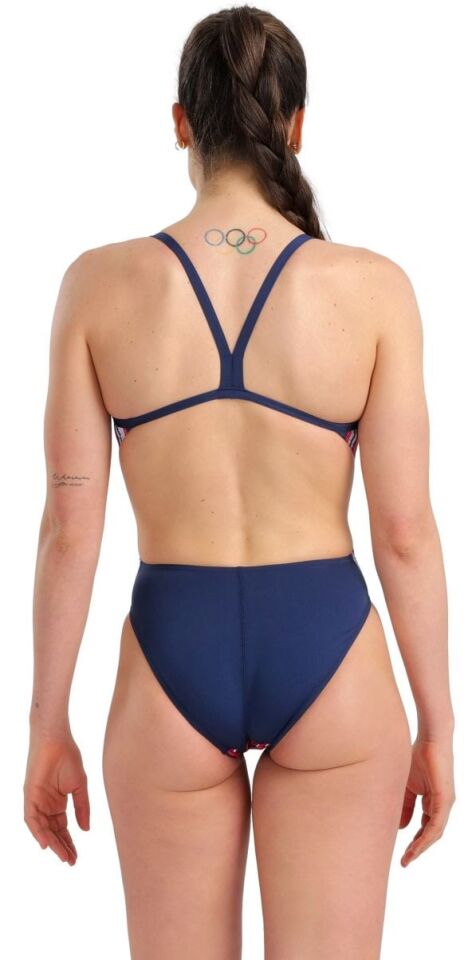 ARENA BAYAN YÜZÜCÜ MAYOSU WOMEN'S SWIMSUIT CHALLENGE BACK MARBLED 005562740 YZM