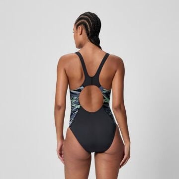 SPEEDO KADIN YÜZÜCÜ MAYOSU HYPERBOOM SPLC MSCLBK AF BLK/GRN 8-A000247002