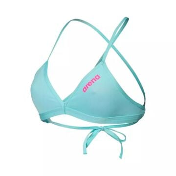 ARENA BİKİNİ ÜST TURKUAZ WOMEN'S TEAM SWIM TOP TIE BACK SOLID 004768890