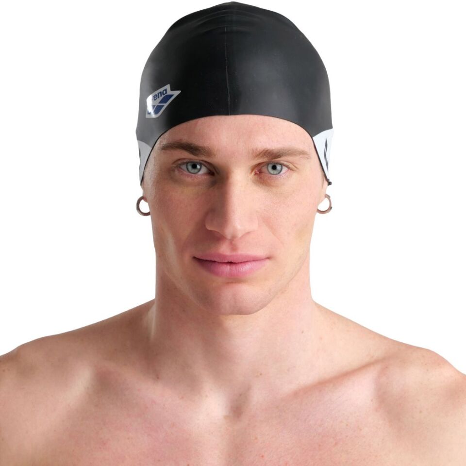 ARENA SİYAH YÜZÜCÜ SİLİKON BONE ICONS TEAM STRIPE CAP 001463111