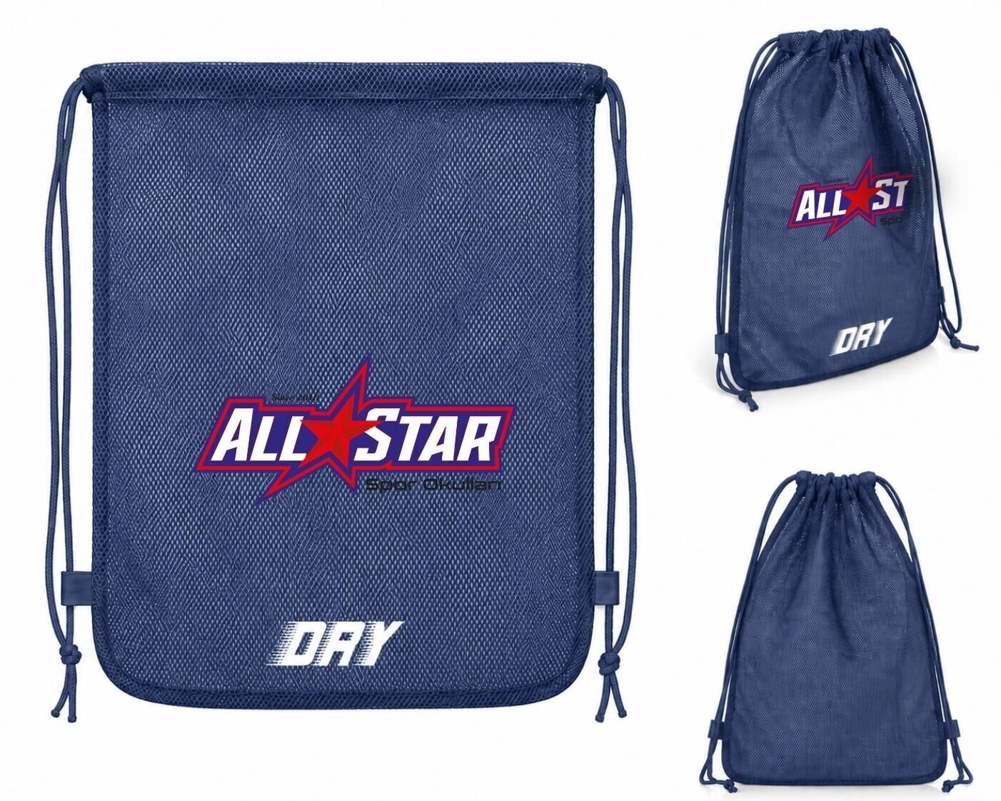 AllStar Spor Okulları Logo Baskılı  Dry File Çanta  Lacivert