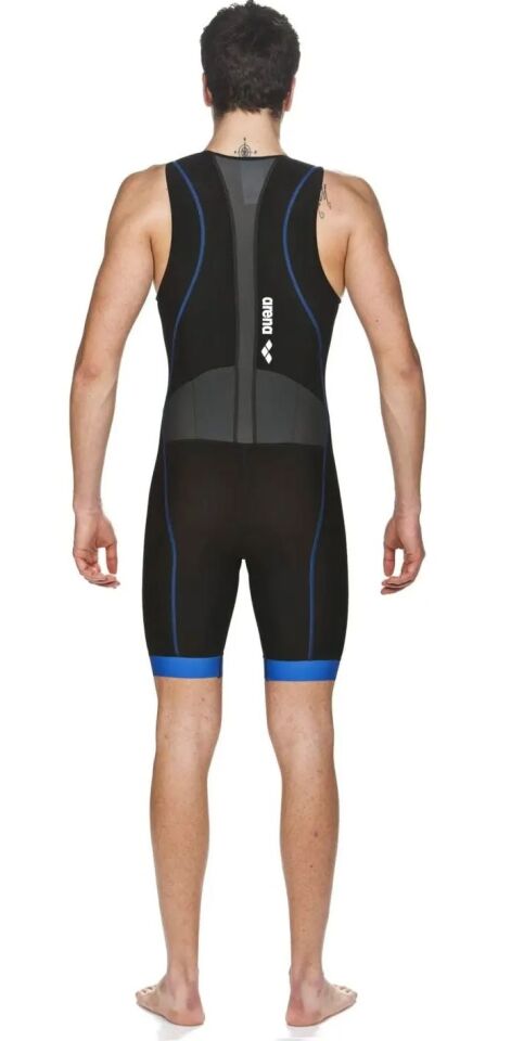 Arena Erkek AçıkSu Openwater Triatlon Yarış Mayo Trisuit ST Front Zip musta 001509508