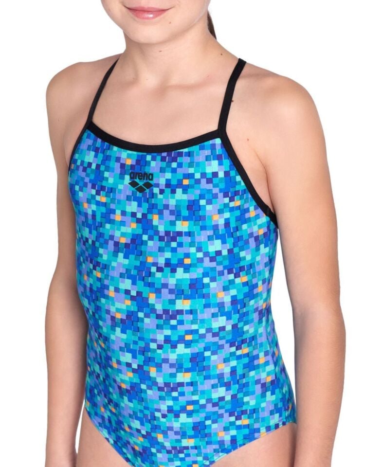 ARENA KIZ ÇOCUK YÜZÜCÜ MAYOSU GIRL'S ARENA POOLTILES SWIMSUIT LIGHTDRO 007223580