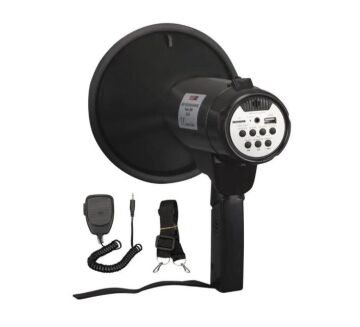 Megafon Mayklı Askılı EL Megafon 120 Watt MGF-120USB-BT (Şarjlı Bluetooth USB Siren Kayıt)