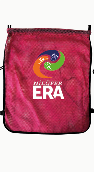 LOGO BASKILI DRY PEMBE FİLE ÇANTA BÜZGÜLÜ SIRT ASKILI - CEPSİZ