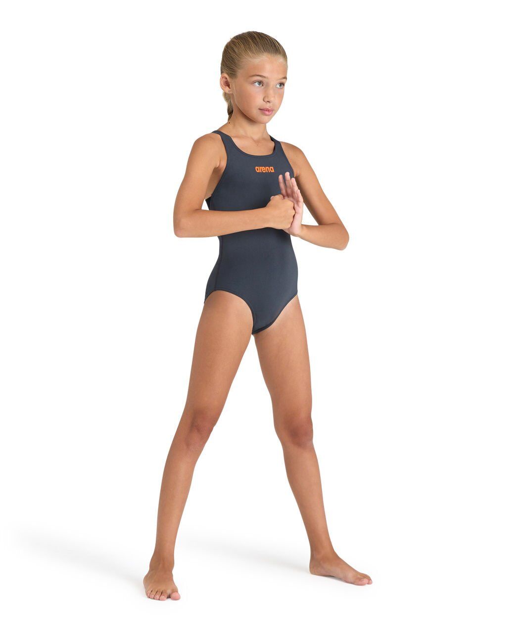ARENA KIZ ÇOCUK YÜZÜCÜ MAYOSU GIRL'S TEAM SWIMSUIT SWIM PRO SOLID 004762850 YZM UK BEDEN