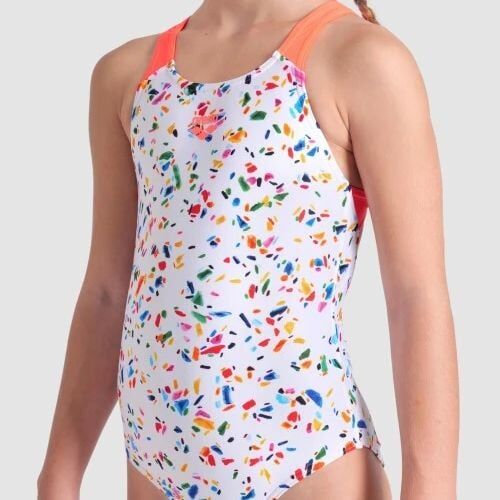 ARENA KIZ ÇOCUK YÜZÜCÜ MAYOSU GIRL'S ARENA CONFETTI SWIMSUIT SWIM PRO BACK 009089750